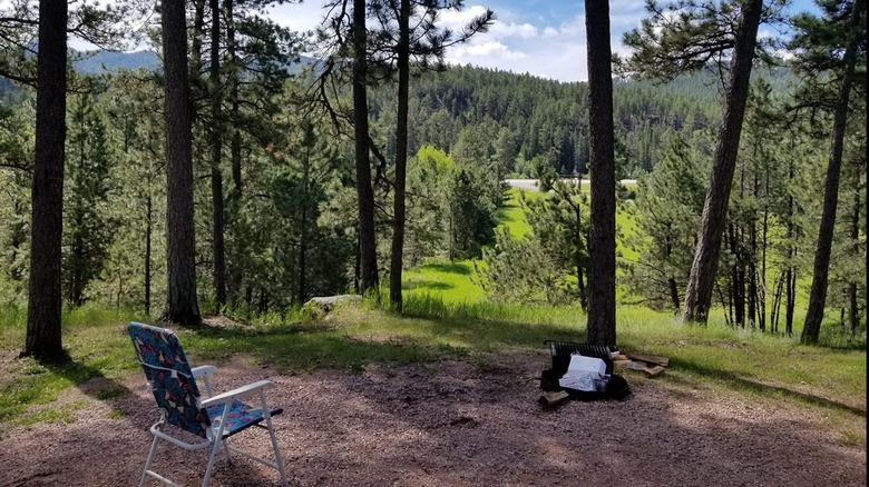 View from campsite in South Dakota