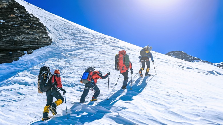 Climbers on Everest