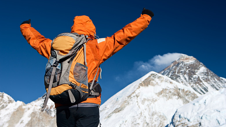 Climber on Everest