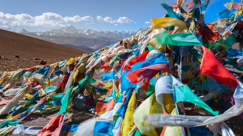 Flags at Everest