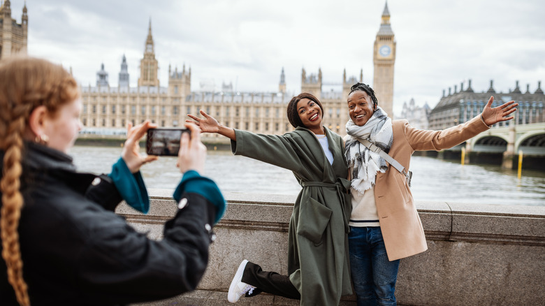 Tourists in London