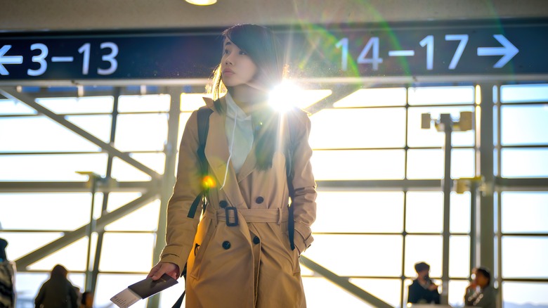 woman at airport