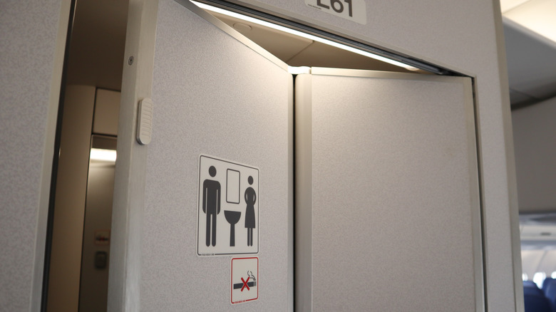 airplane toilet door