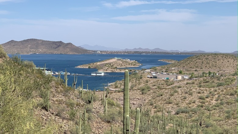 Landscape view of Lake Pleasant in Arizona