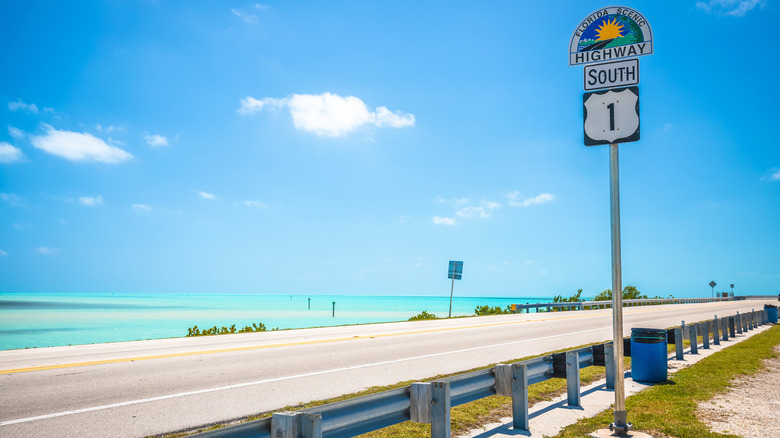 A beautiful day on Highway 1 to Key West, Florida