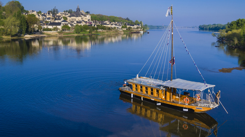 a boat in the loire valley