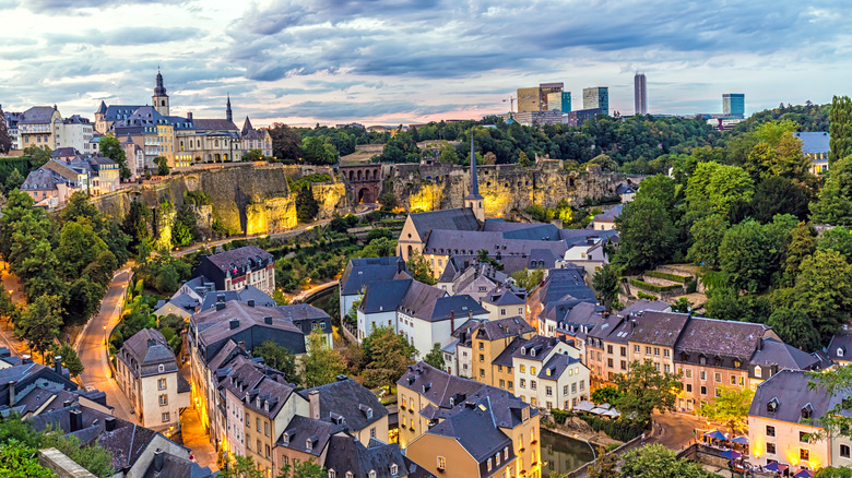 An aerial view of Luxembourg