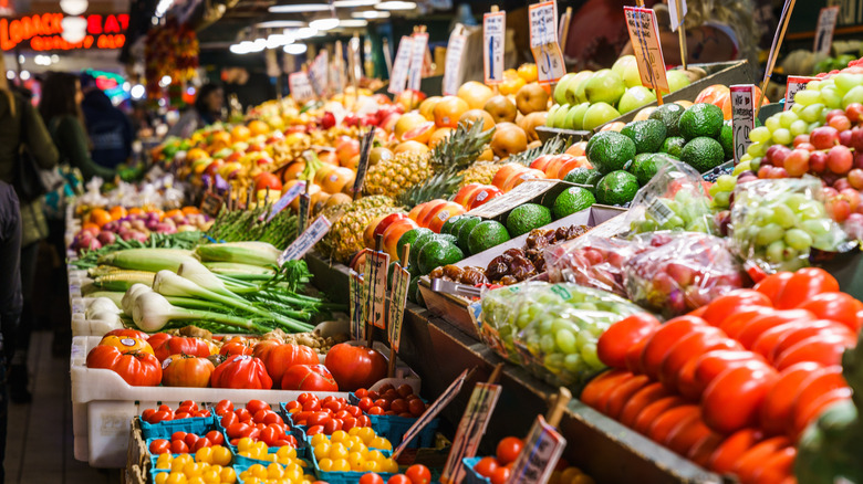 produce at farmers market