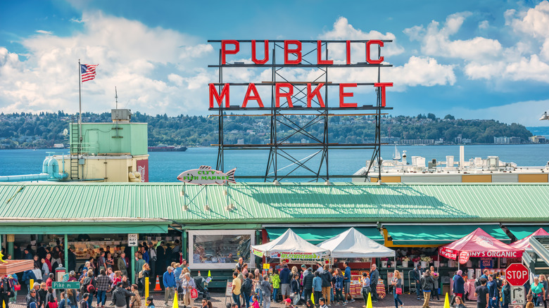 Outdoor public market Seattle