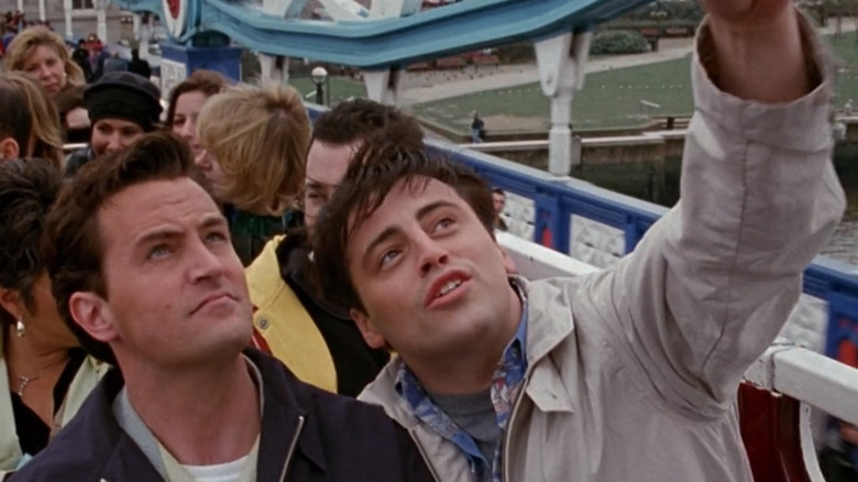 Joey and Chandler on Tower Bridge