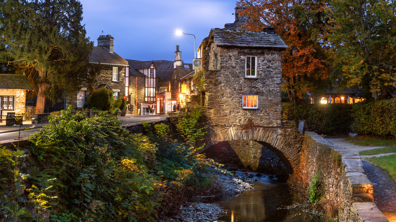 Stone bridge house in Ambleside, England