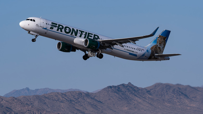 Frontier plane in front of mountains