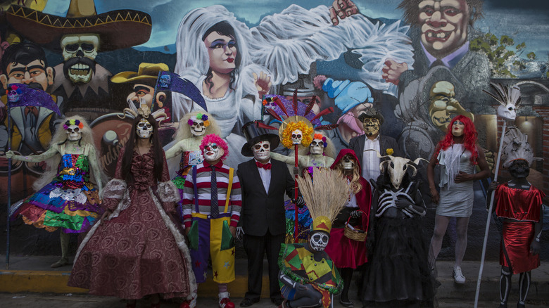 people celebrating Day of the Dead