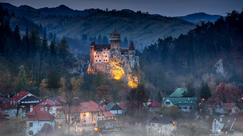 Bran Castle and surrounding town