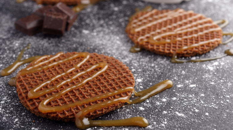 Stroopwafel with caramel