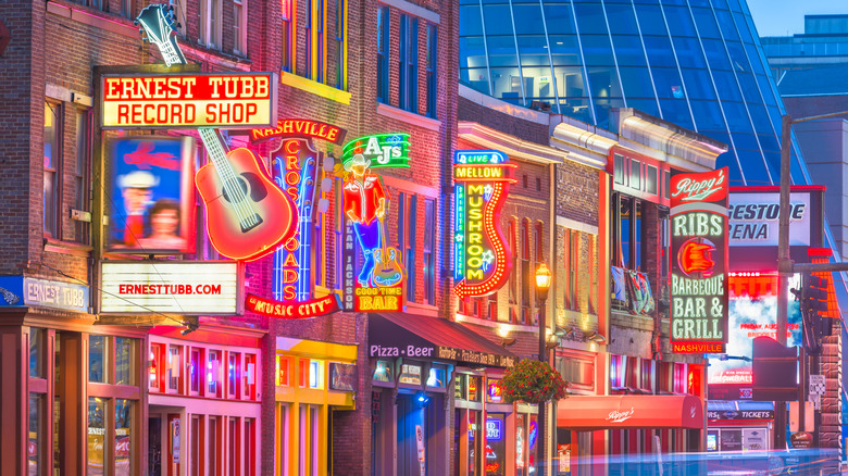 neon strip of Nashville