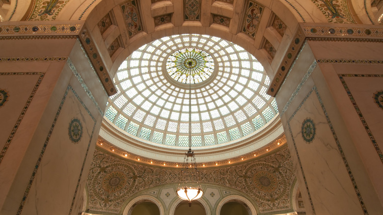 The Tiffany dome in the Cultural Center