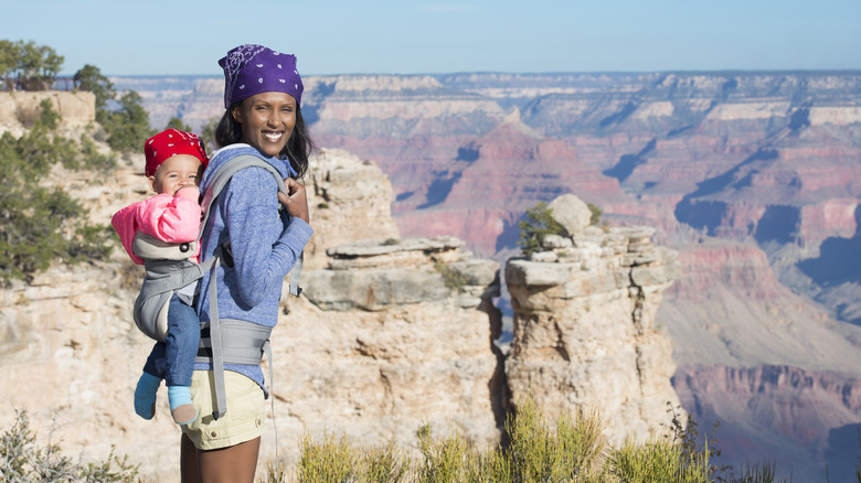 Backpack baby at Grand Canyon