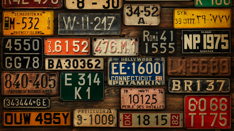 retro license plates