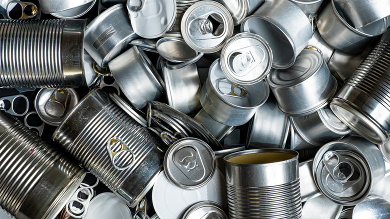 Empty tin cans