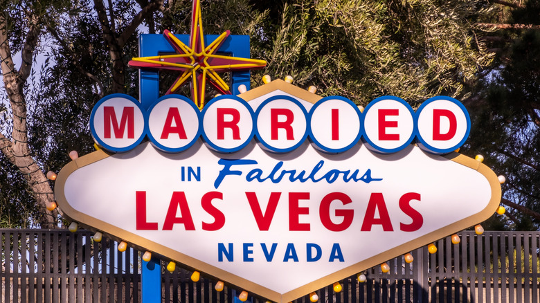 "Married in Las Vegas" sign