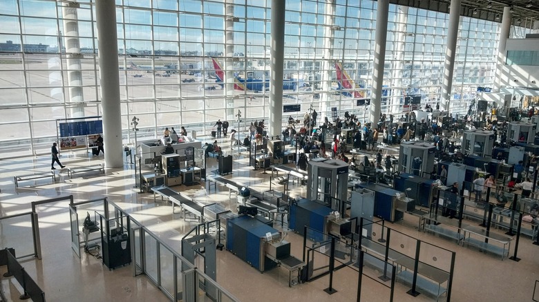 View of a TSA security checkpoint