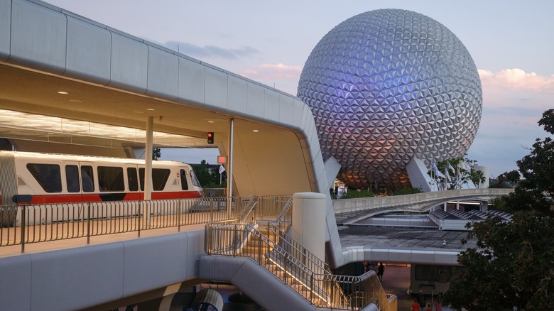 Epcot monorail station in Disney World