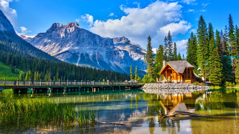 rustic cabin on Emerald Lake