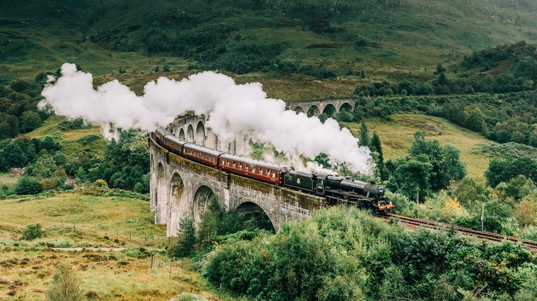 train on Scottish viaduct