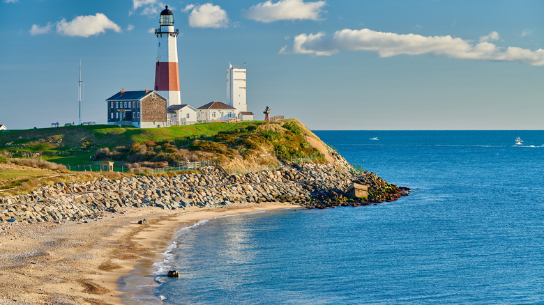 Montauk Point with lighthouse