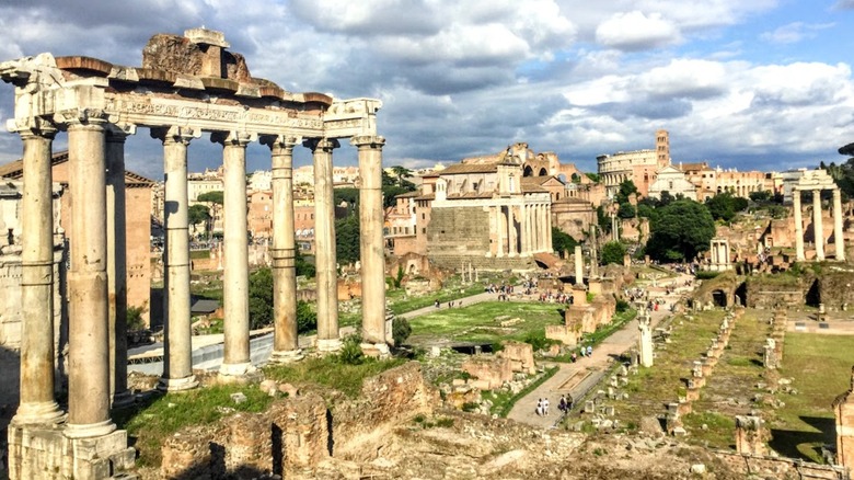 ancient ruins, columns