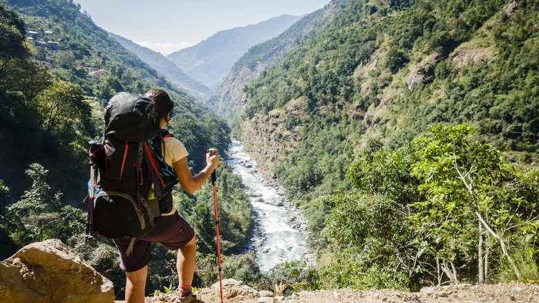 Woman hiking