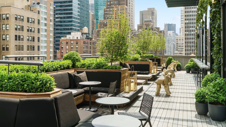 The Castell Rooftop Lounge seating