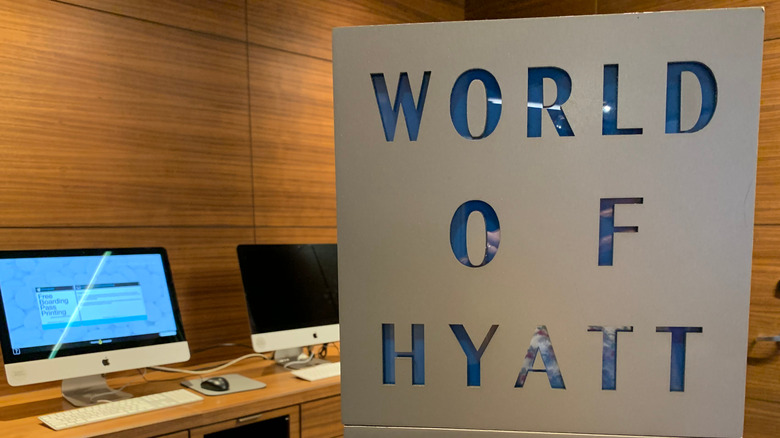 World of Hyatt sign