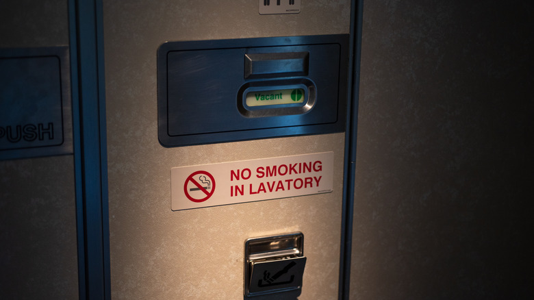 plane lavatory door