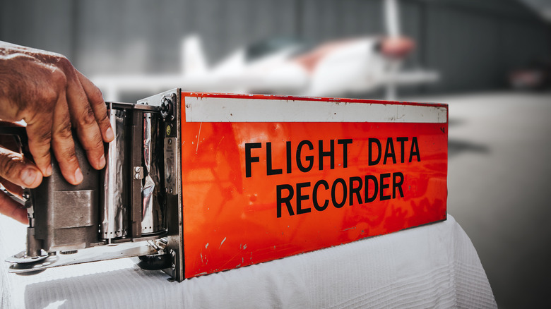 flight data recorder box opened