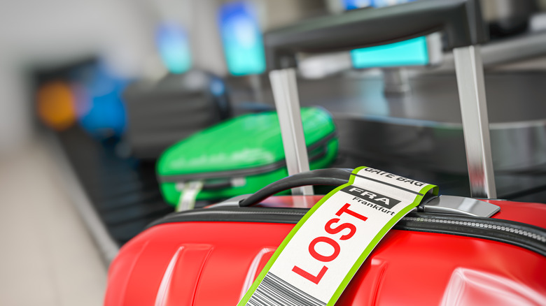Lost luggage at airport