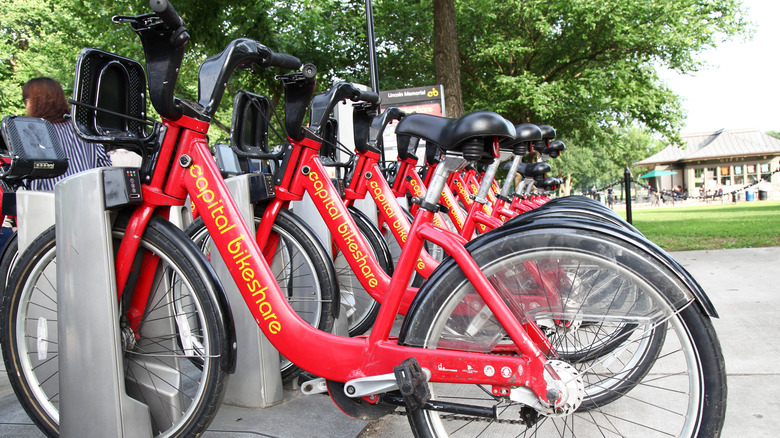 Bikeshare stand in Washington D.C. 