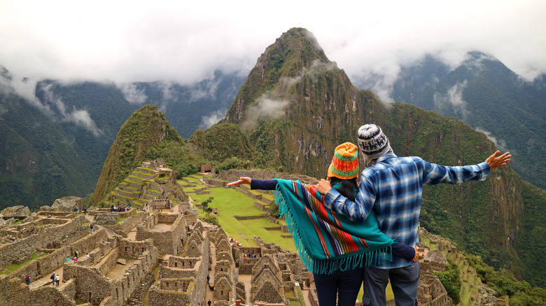 Tourists at Machu Picchu, Peru