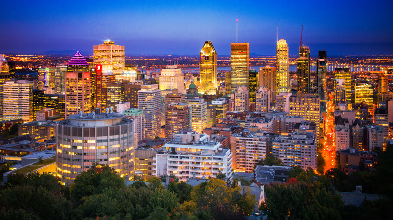 Montreal skyline at night