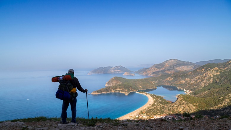 Man hiking Lycian Way Turkey