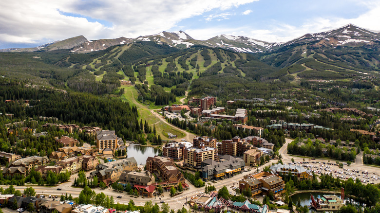 Aerial view of Breckenridge Colorado 