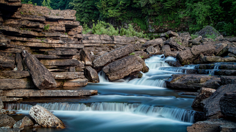 Waterfall at Rock Island Tennessee