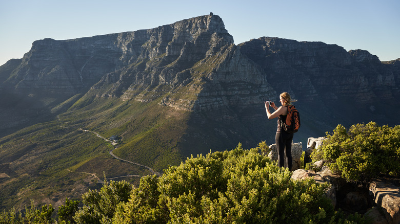 Hiker on Table Mountain