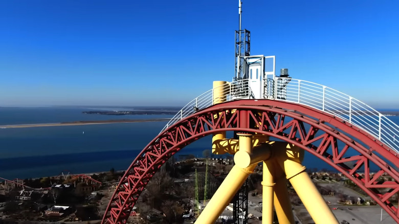 Top Thrill Dragster with Lake Erie