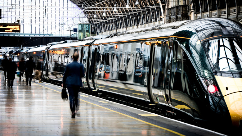 train station with train U.K.