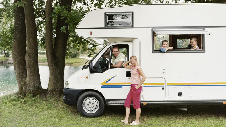 family in an rv