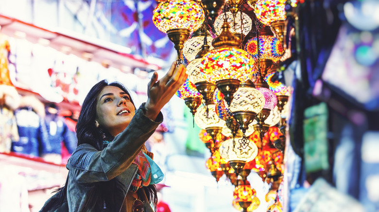 woman shopping in Grand Bazaar Istanbul