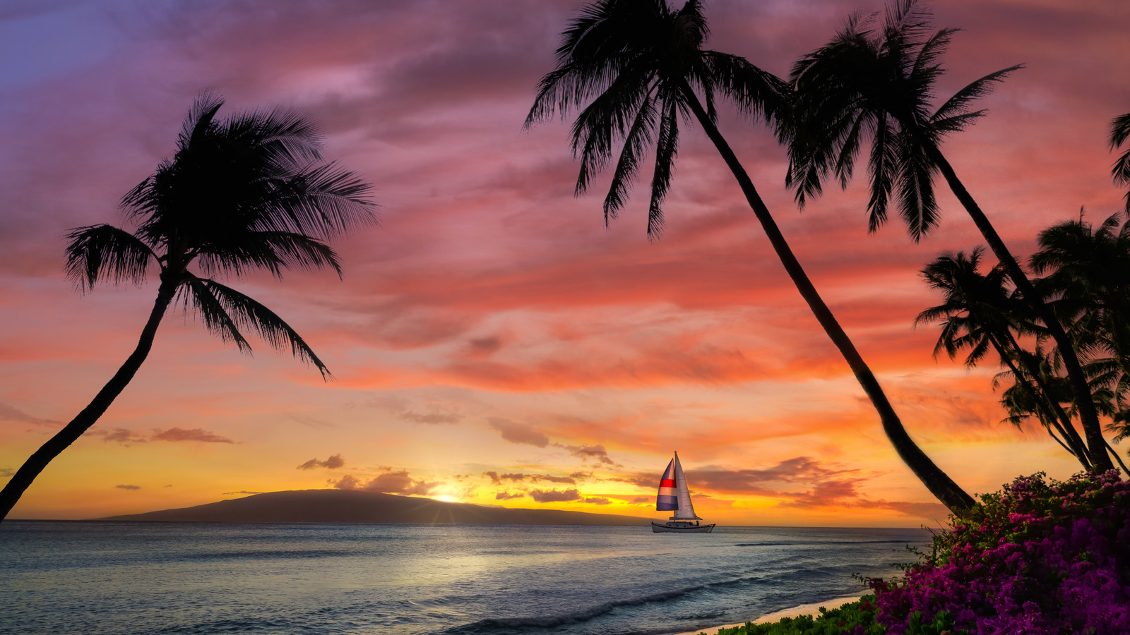 Orange Ocean Sunset View Hawaiian Shirt 