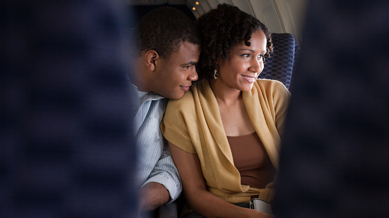 Happy flying couple